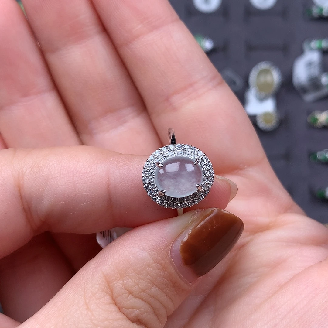 菜***稗翡翠银S925镶嵌戒指