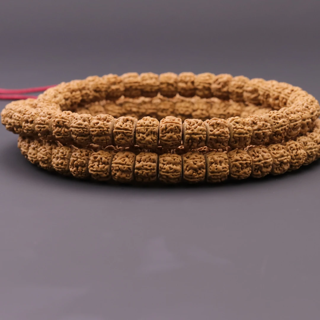 S6105【直切龙】老树细肉直顺藏盘龙金刚菩提108长串 （送工具）