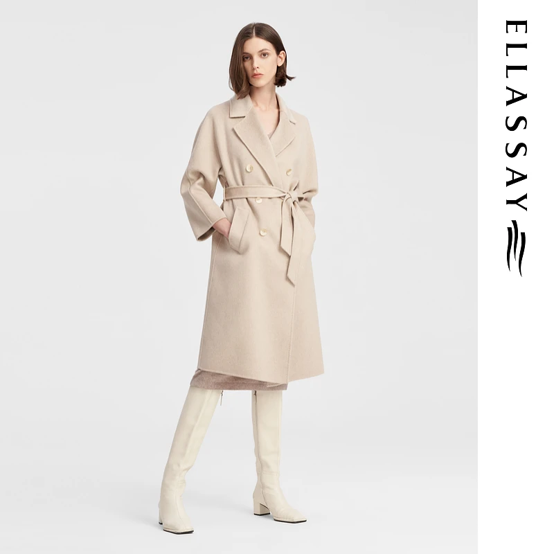 【丽公主专享】歌力思秋冬温柔气质长款毛呢大衣EWW344D02500