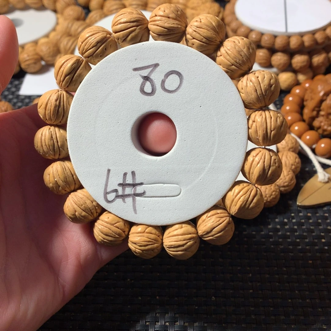 高***5手串桃核6号链接，