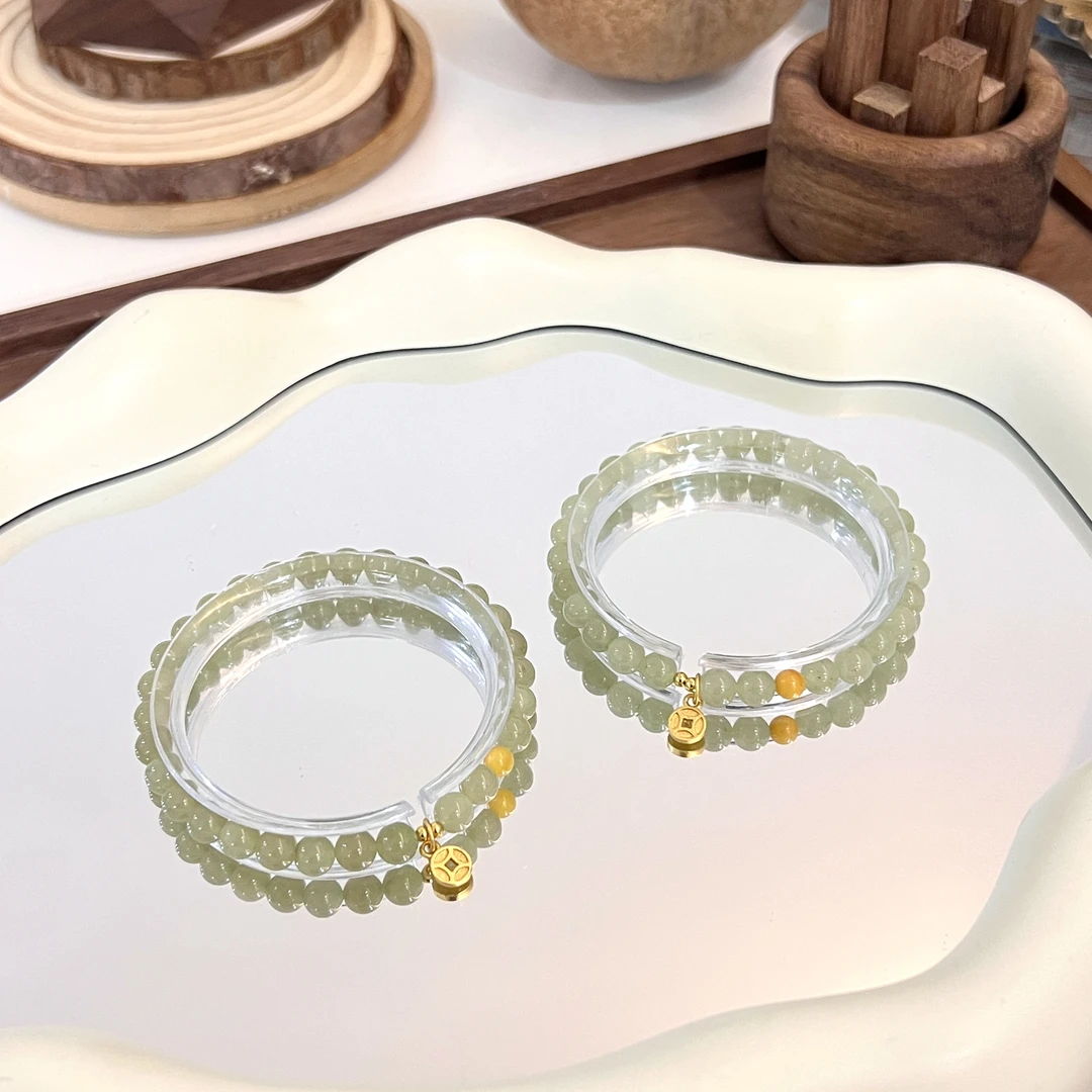 【青山酿】DM2098和田玉蜜蜡手链手串多样性发一