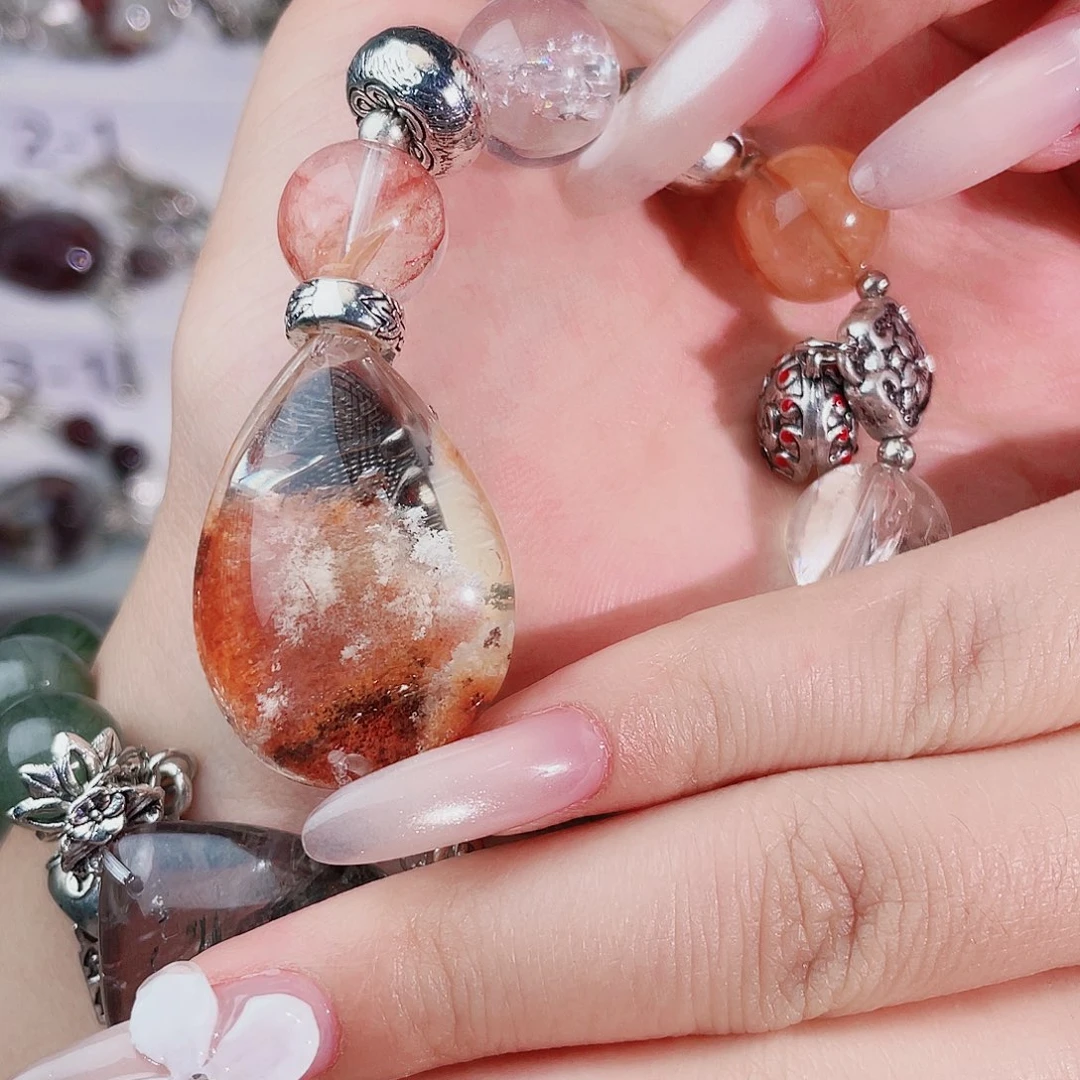 水晶手链合金银**光尺寸