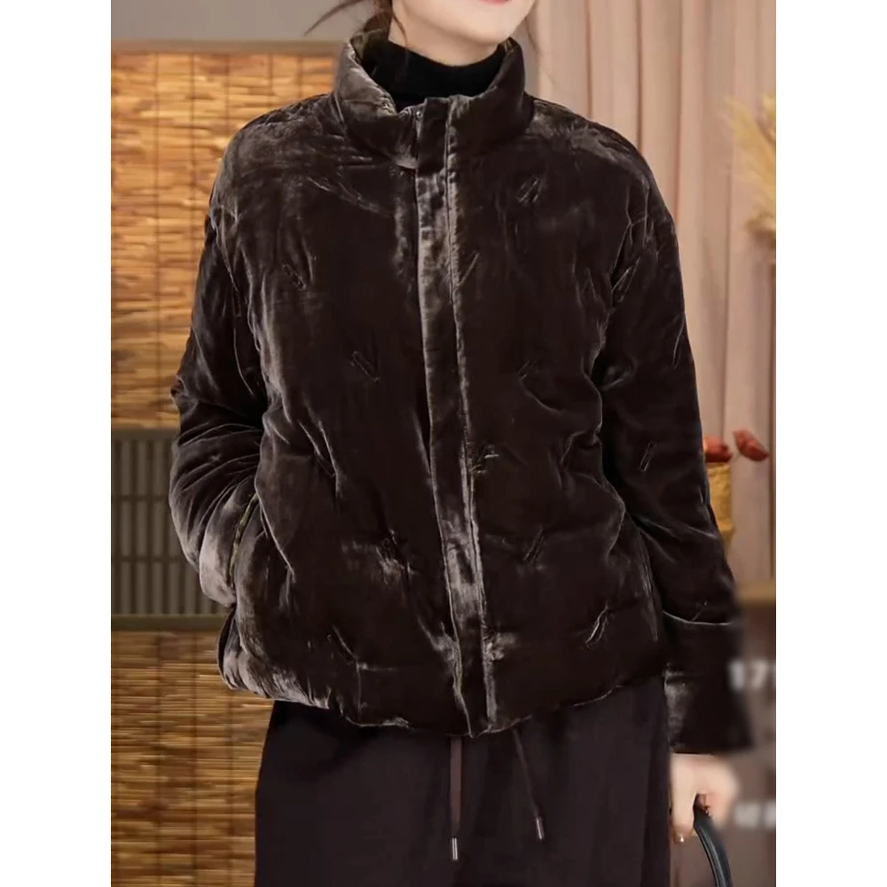 轻奢高级感贵夫人保暖加厚棉服2025冬季新款时尚洋气百搭显瘦外套