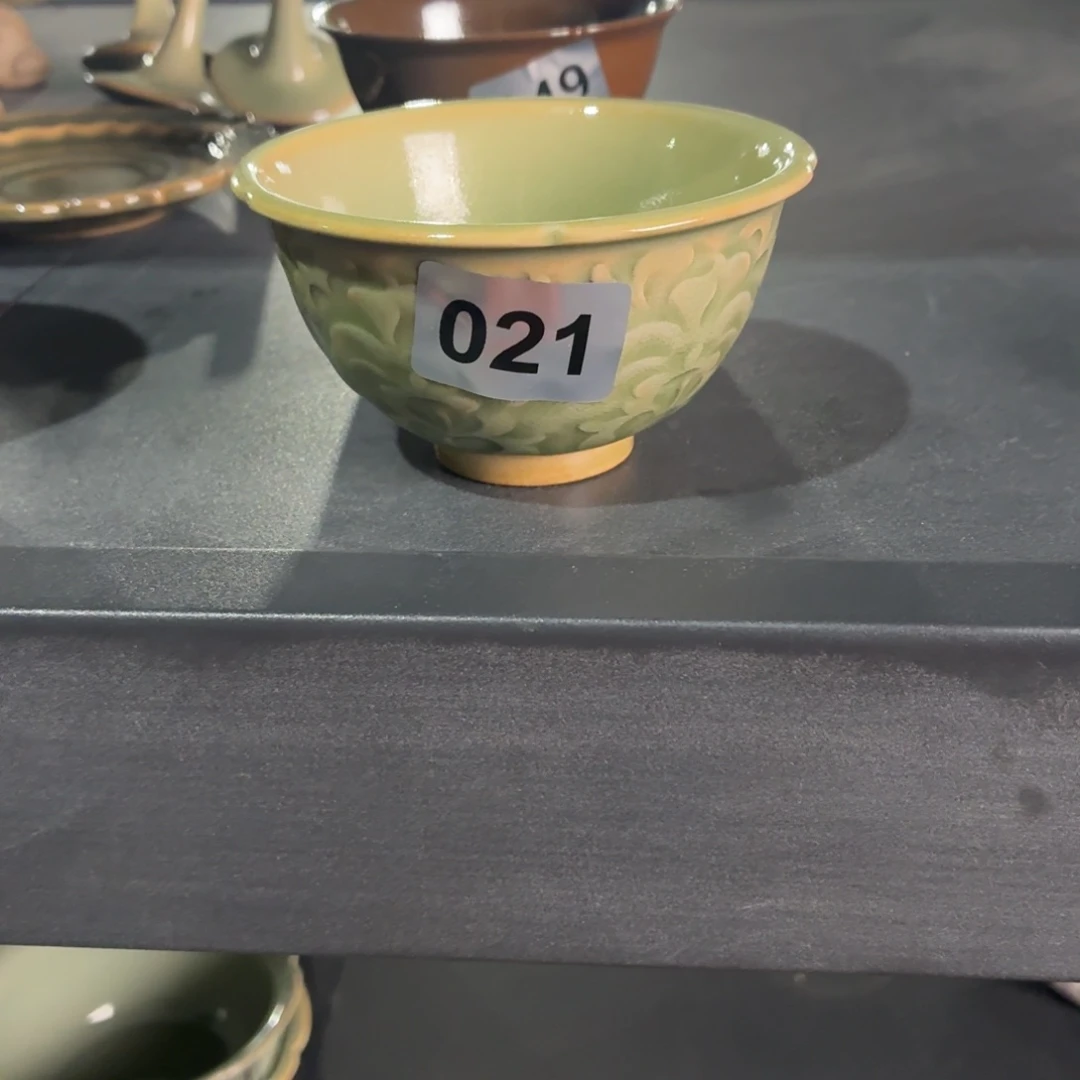 橄榄青釉微瑕小海鸥021