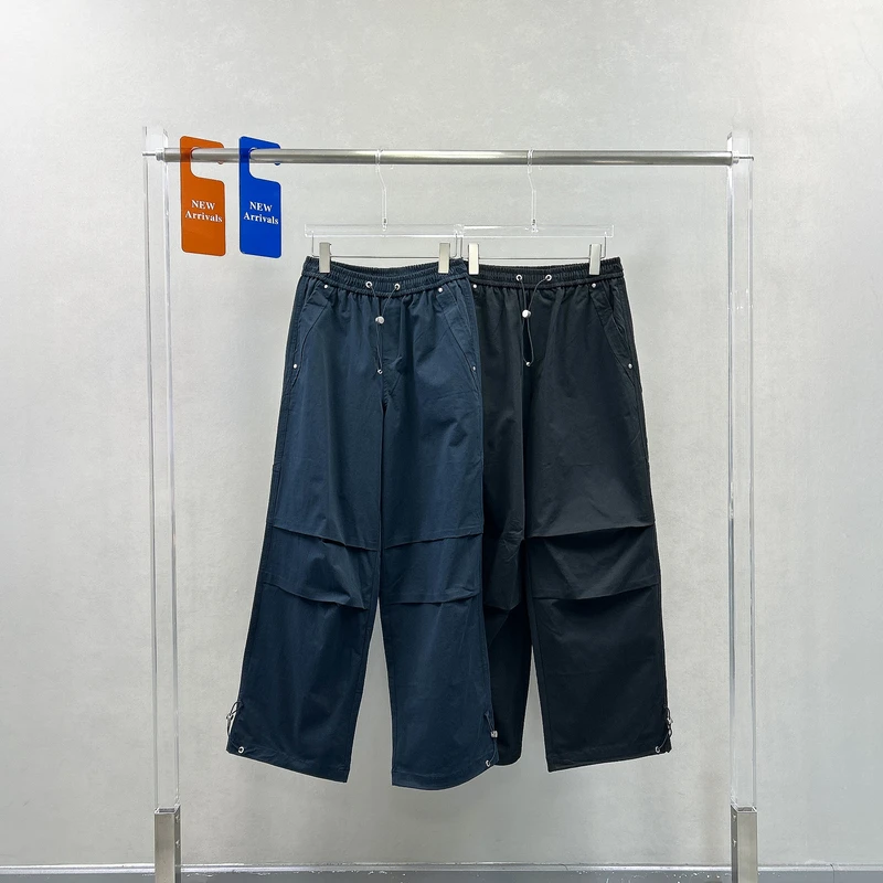 RAIN MALKA早秋松紧高腰工装风直筒束脚裤女休闲户外防风裤82761