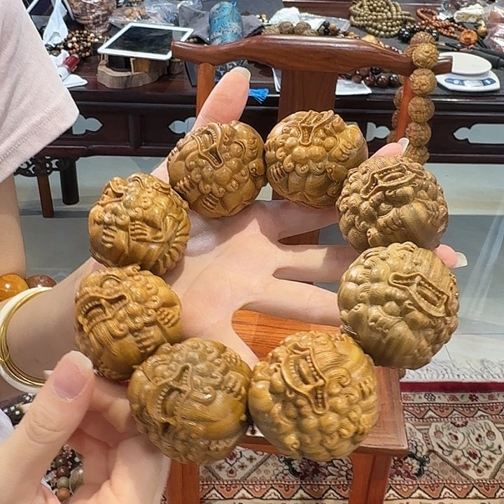 维腊木（绿檀）其他5.0貔貅单圈八方招财