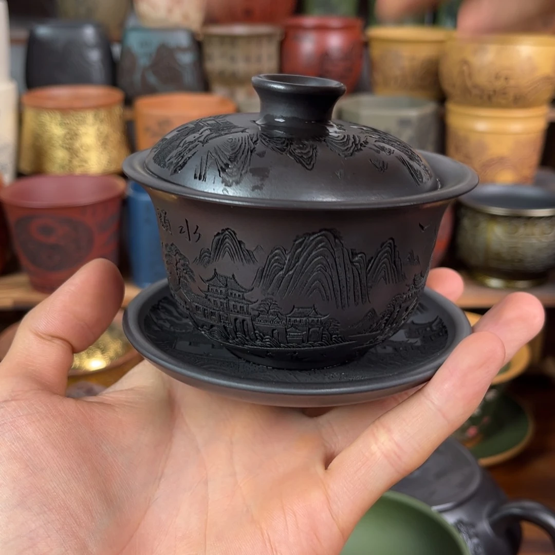 茶杯紫砂宜兴原矿紫砂杯茶具