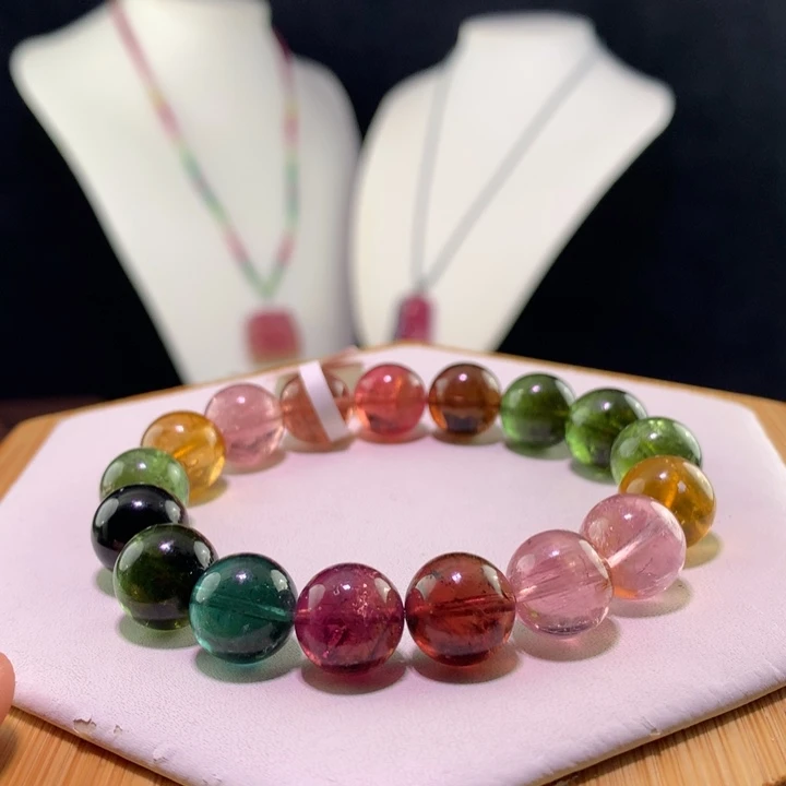 双色碧玺手链未镶嵌