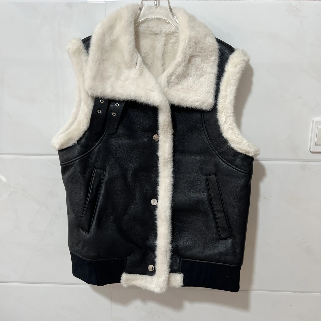 美拉德派克服棉服马甲女秋冬季2025新款韩版加厚马甲