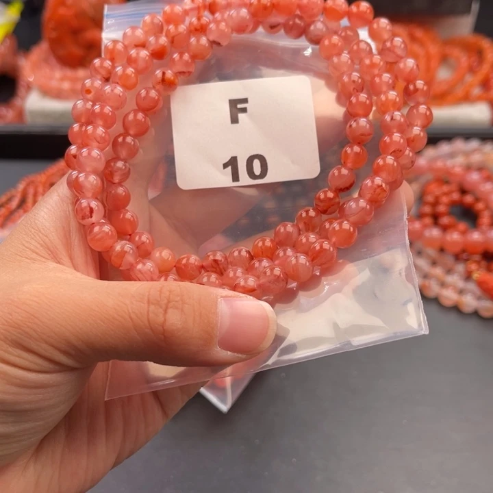 南红玛瑙未镶嵌多样性发货默认微瑕称重7mm