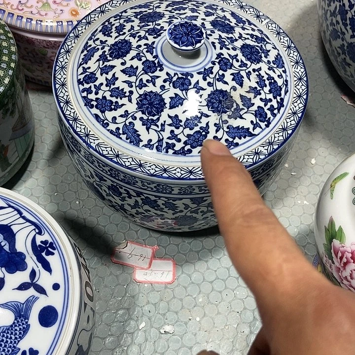 瓷片景德镇陶瓷罐5斤