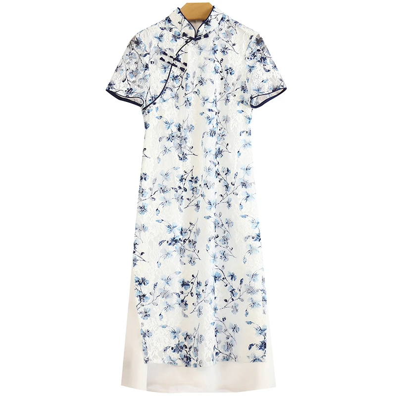 F605-伍莎服饰云仓百搭时尚新款旗袍夏季#ZCH46L004