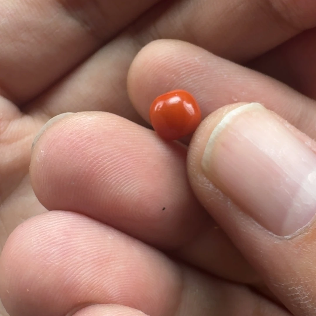 南红玛瑙柿子红老型7➕mm未镶嵌