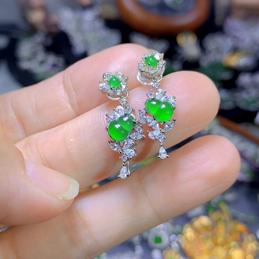 翡翠颈饰银S925镶嵌天然翡翠