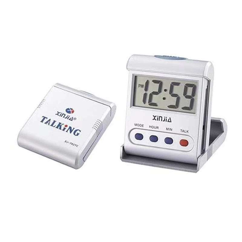 便携式语音报时表老人盲人适用可整点报时的床头闹钟