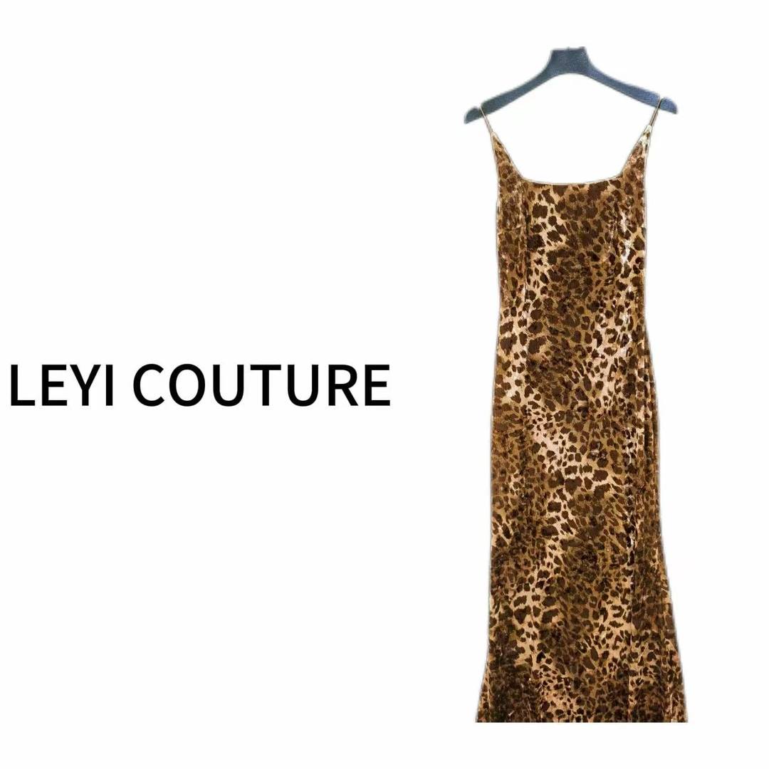 【 LEYI COUTURE】畑畑2025高端气质“炊烟袅袅”时尚吊带裙