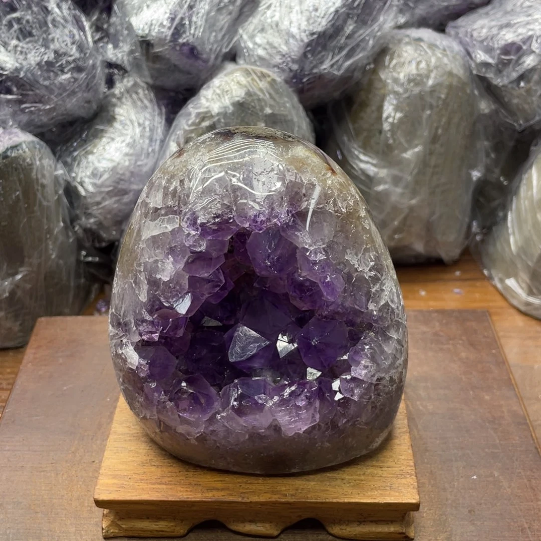 紫晶未镶嵌摆件紫晶