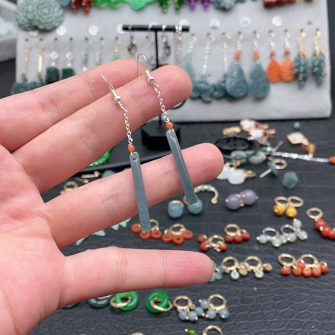 未镶嵌翡翠耳饰0085