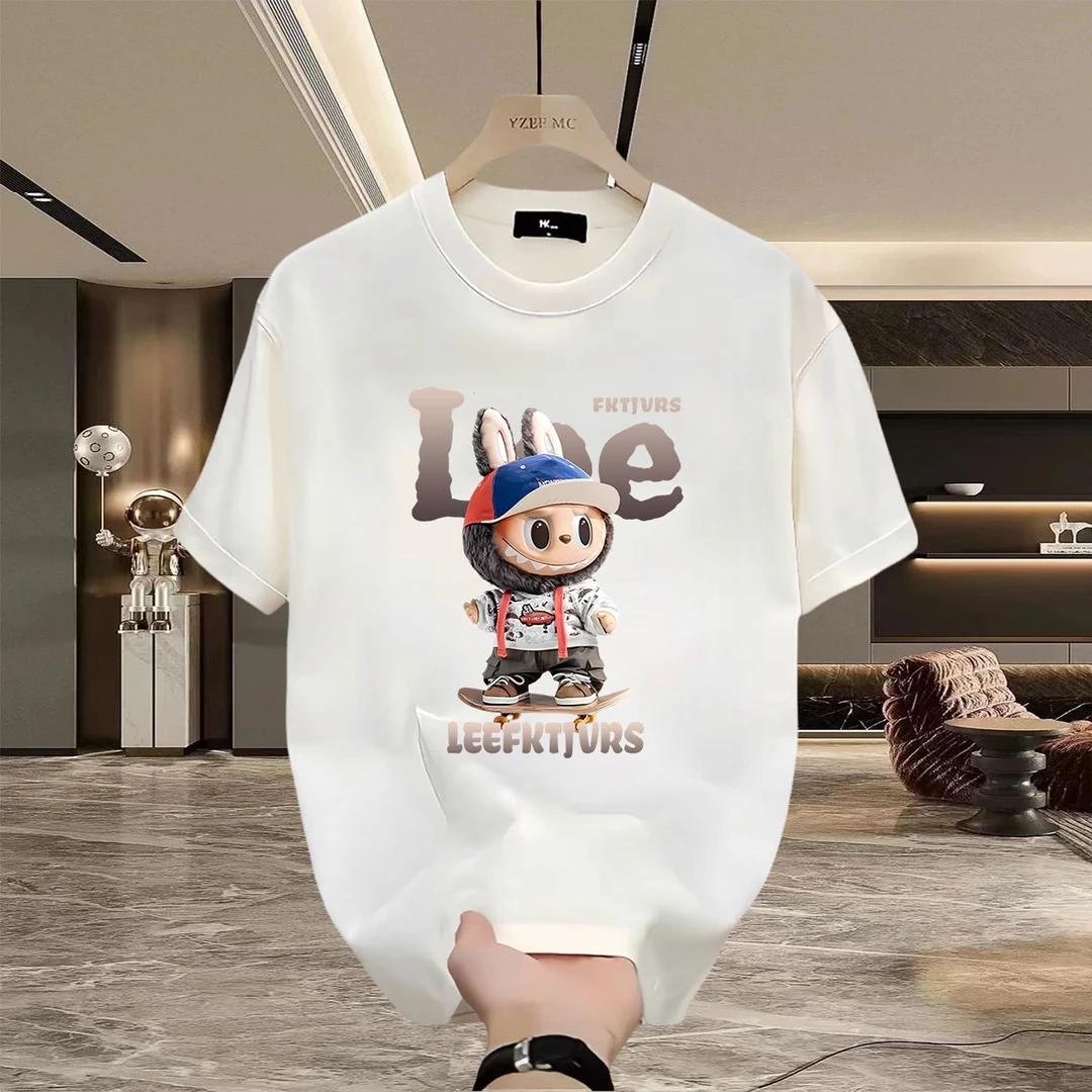 美式痞帅重磅纯棉短袖T恤青年男女款夏季ins潮牌街头时尚百搭上衣