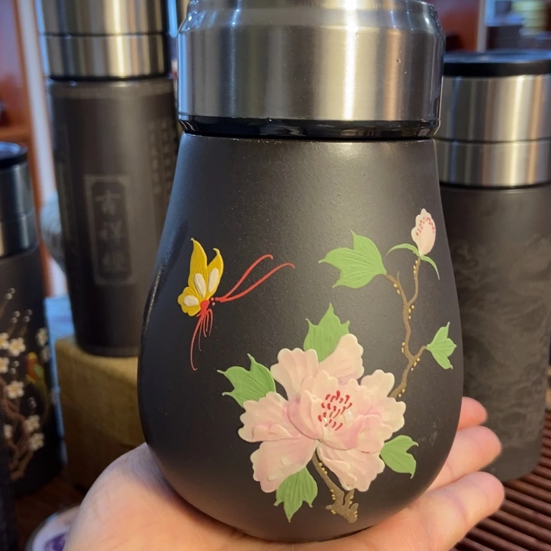 紫砂花盆紫砂办公杯