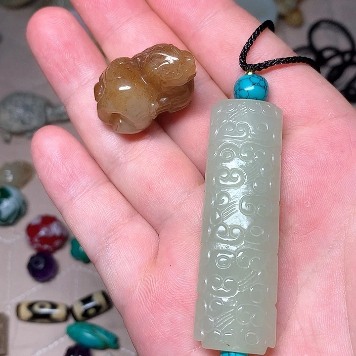 和田玉未镶嵌挂件g****i