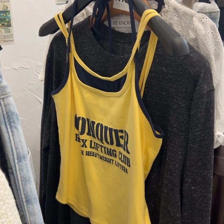 棉MQROOM正版 黄色吊带S