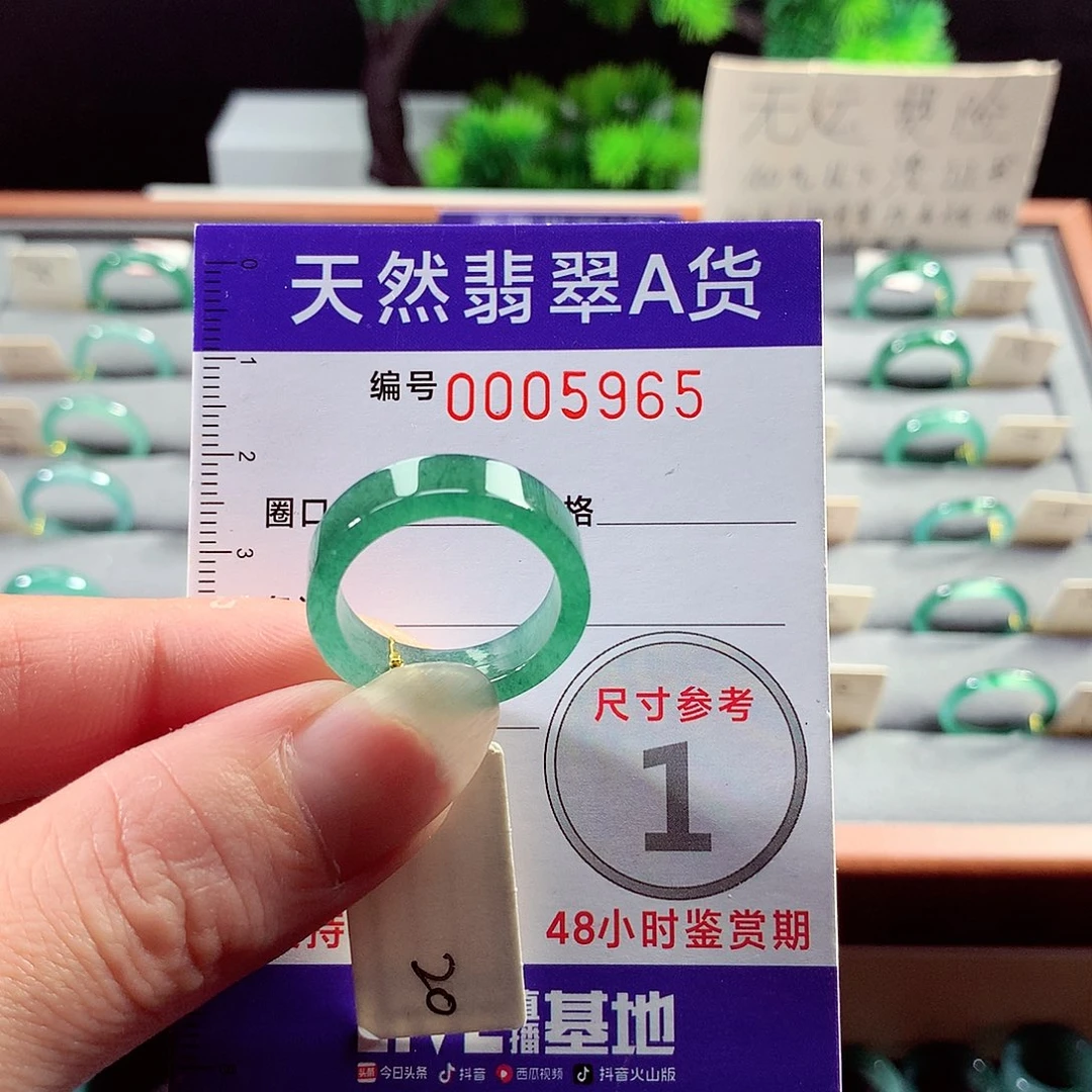 翡翠戒指未镶嵌20号
