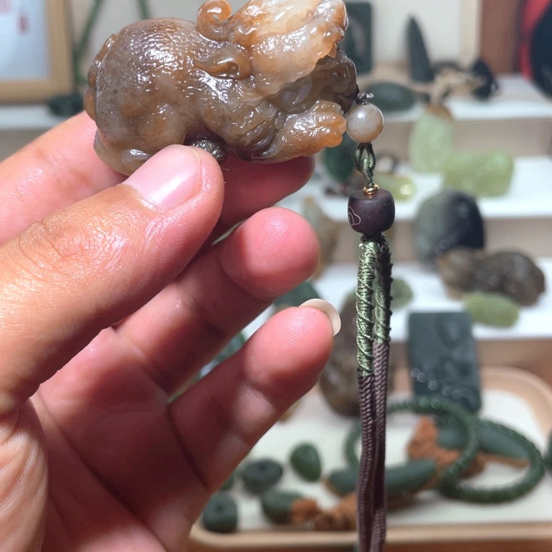 紋***工颈饰未镶嵌和田玉