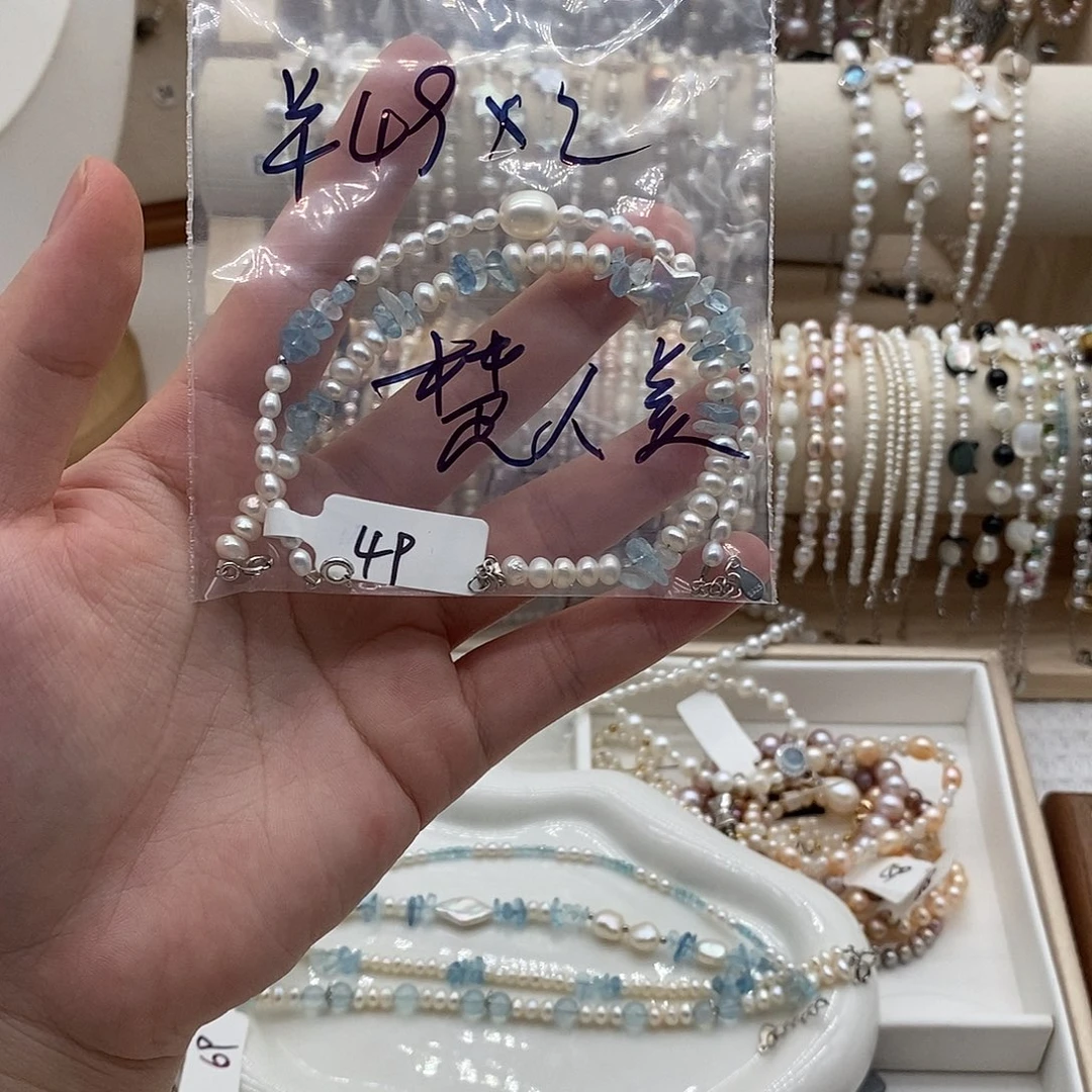 淡水珍珠手镯银S925镶嵌