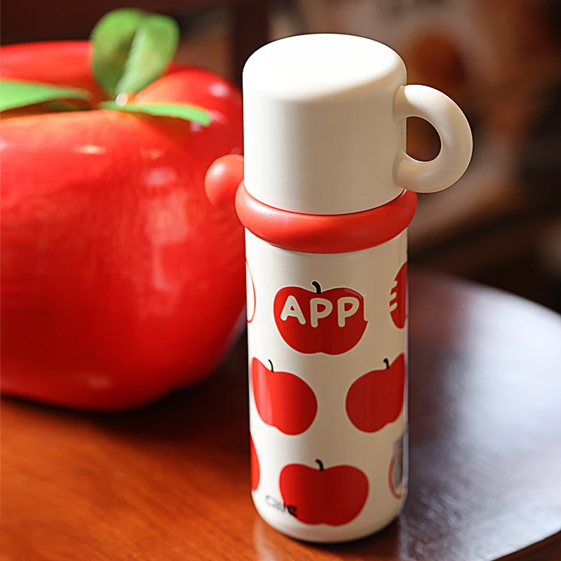 希乐保温杯女款三饮带盖吸管水杯便携2025新款大容量可爱泡茶杯子