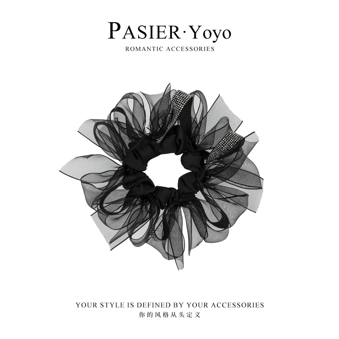 优雅日常蝴蝶结发圈FB2620黑