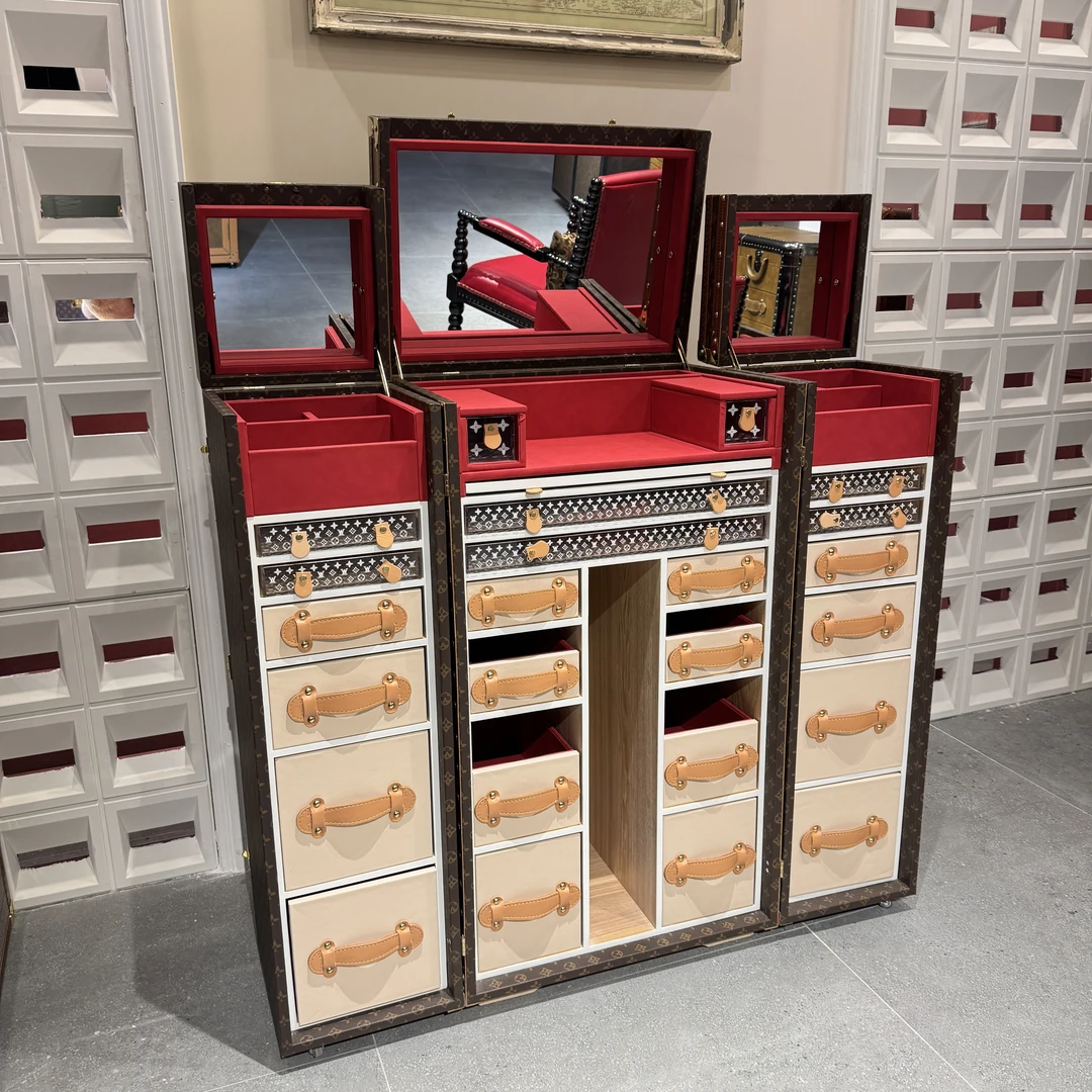 【源头工厂】法国硬箱梳妆柜珠宝柜首饰柜开117*40*108 合70*58*108