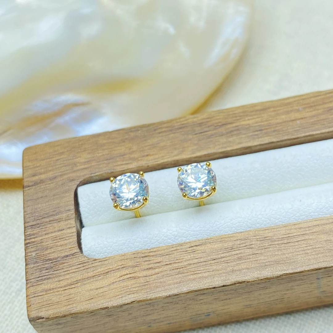 耳饰 P0742黄色四爪泡泡耳钉多样性发货47735