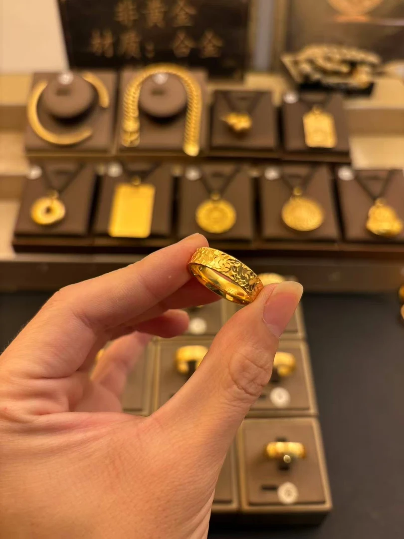 合金戒指 【6mm碎冰冰闭口戒指】中古情侣时尚素款手工蛇年必备