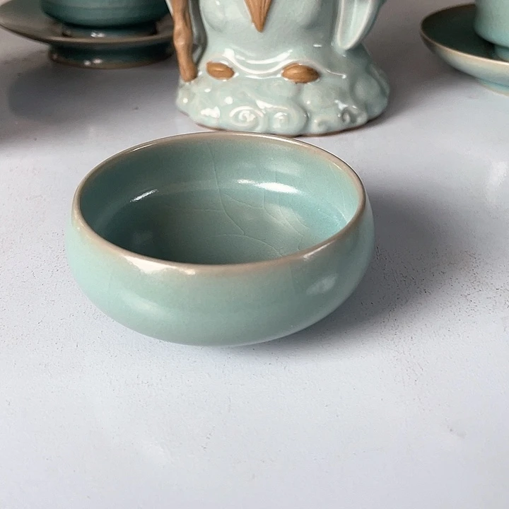 摆件天青釉 束口单杯