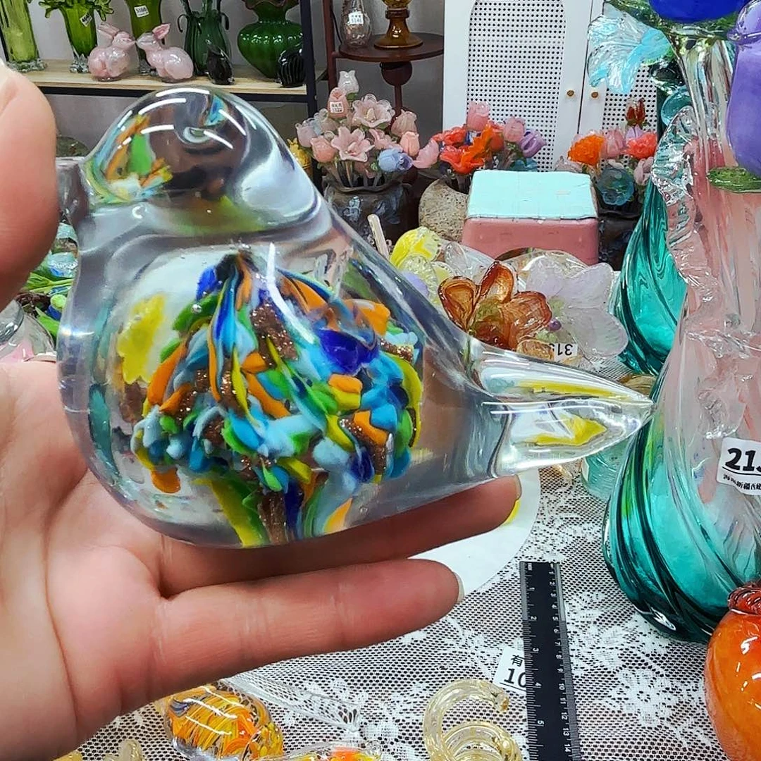 内心有裂不完美琉璃花瓶花器艺术品