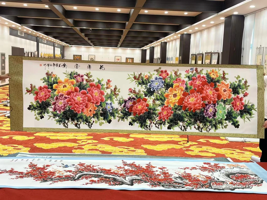2国画装饰挂画卷轴高档锦绫已装裱丈二（2）