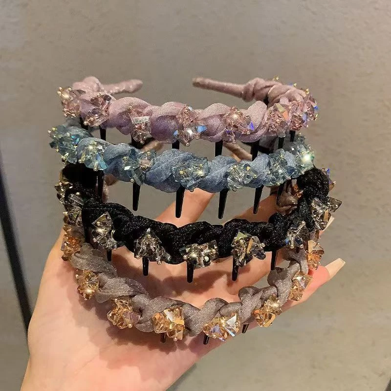 轻职风少女风女复古港风日韩发箍网红编织薄雾少女风