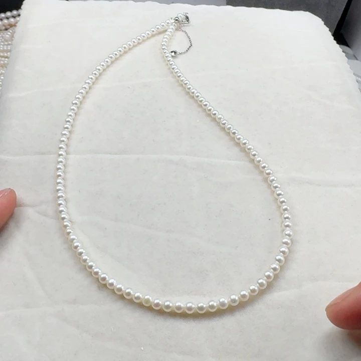 淡水珍珠项链带扣头定制未镶嵌