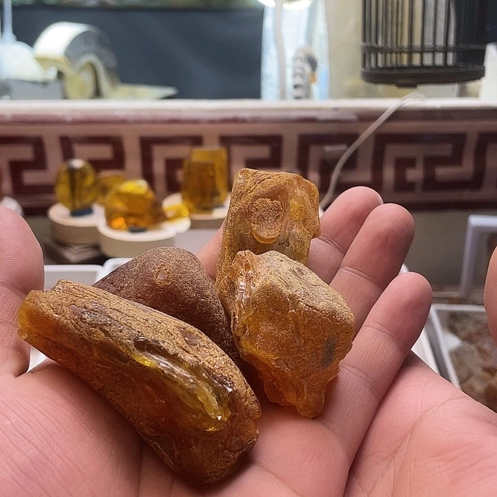 半***糖未镶嵌定制琥珀天然琥珀蜜蜡