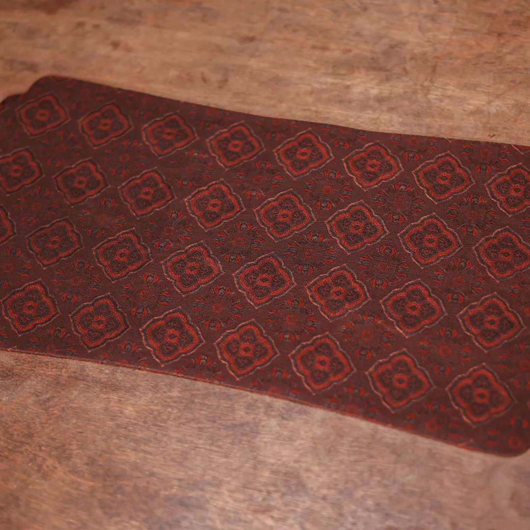 【小田甄陶】菱花如意-束腰红云纱茶席45*24（慢蓝S0943）