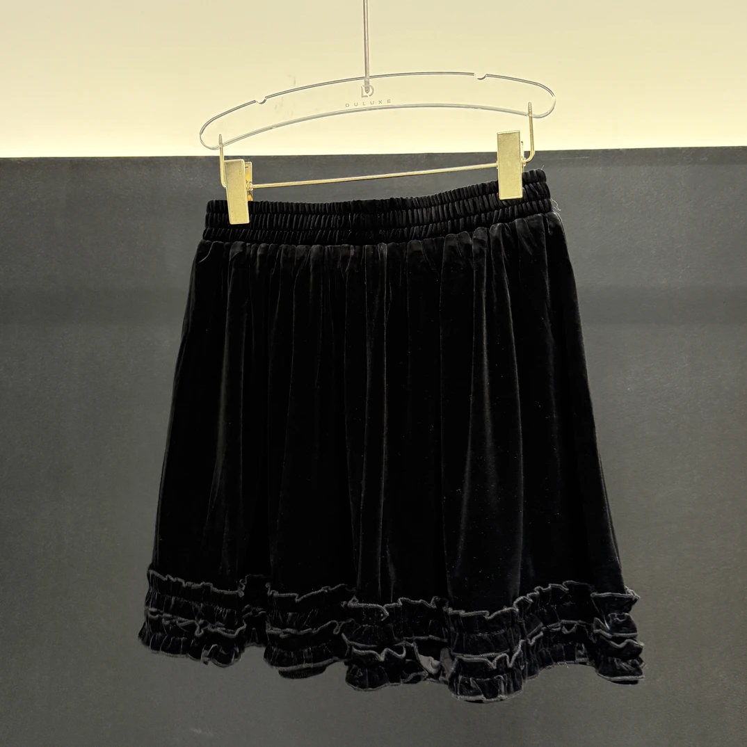 【Fancy Mancy】丝绒木耳边蛋糕裙