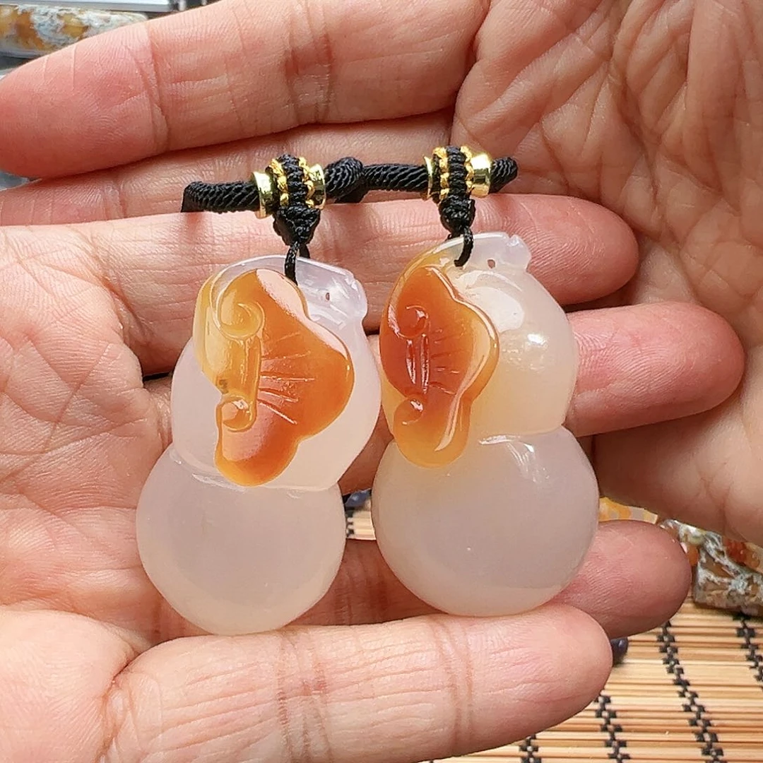 未镶嵌玛瑙/玉髓珠宝半成品随机2发一