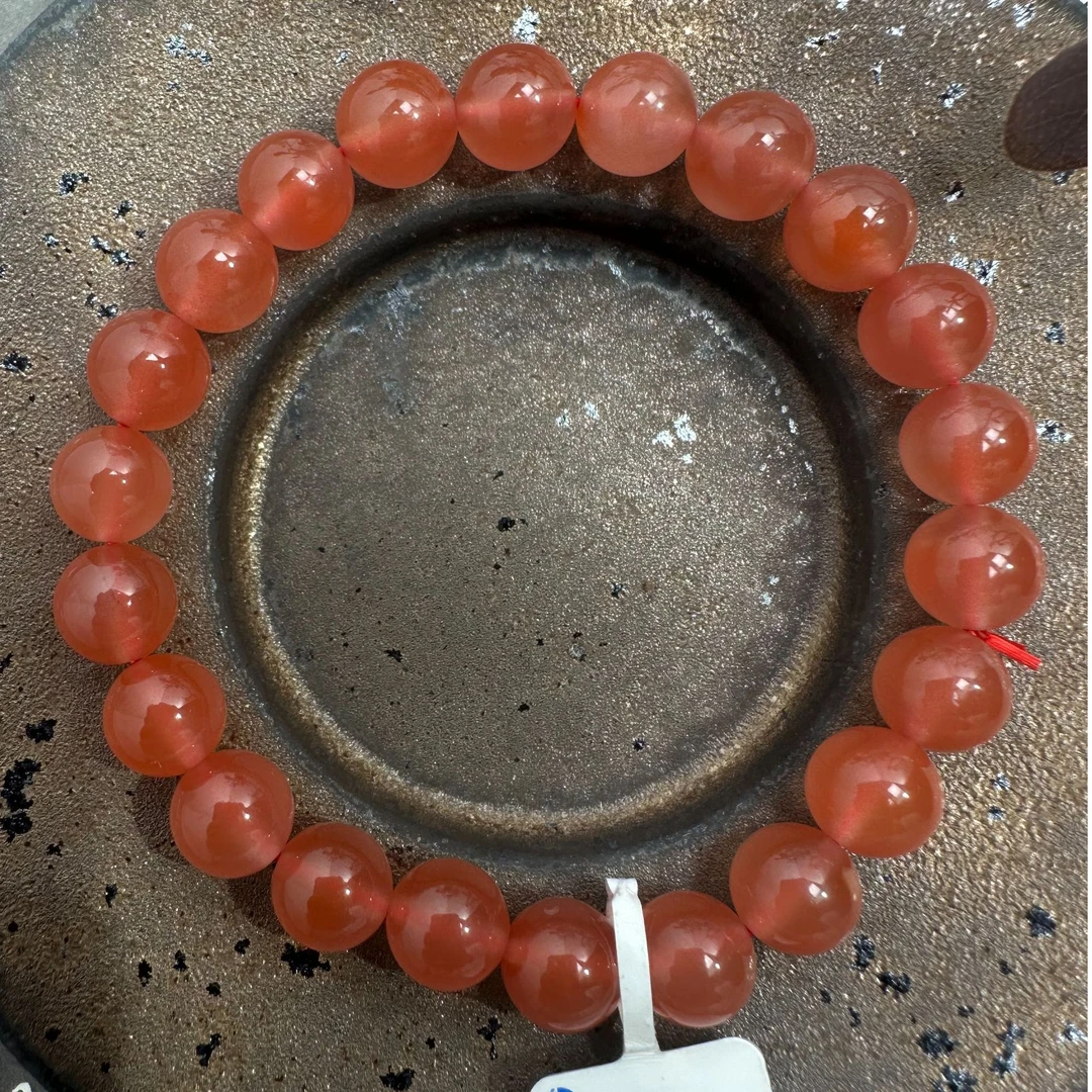 【小羊南红臻选】保山冰红单圈手串8mm/yz01602多样性发货