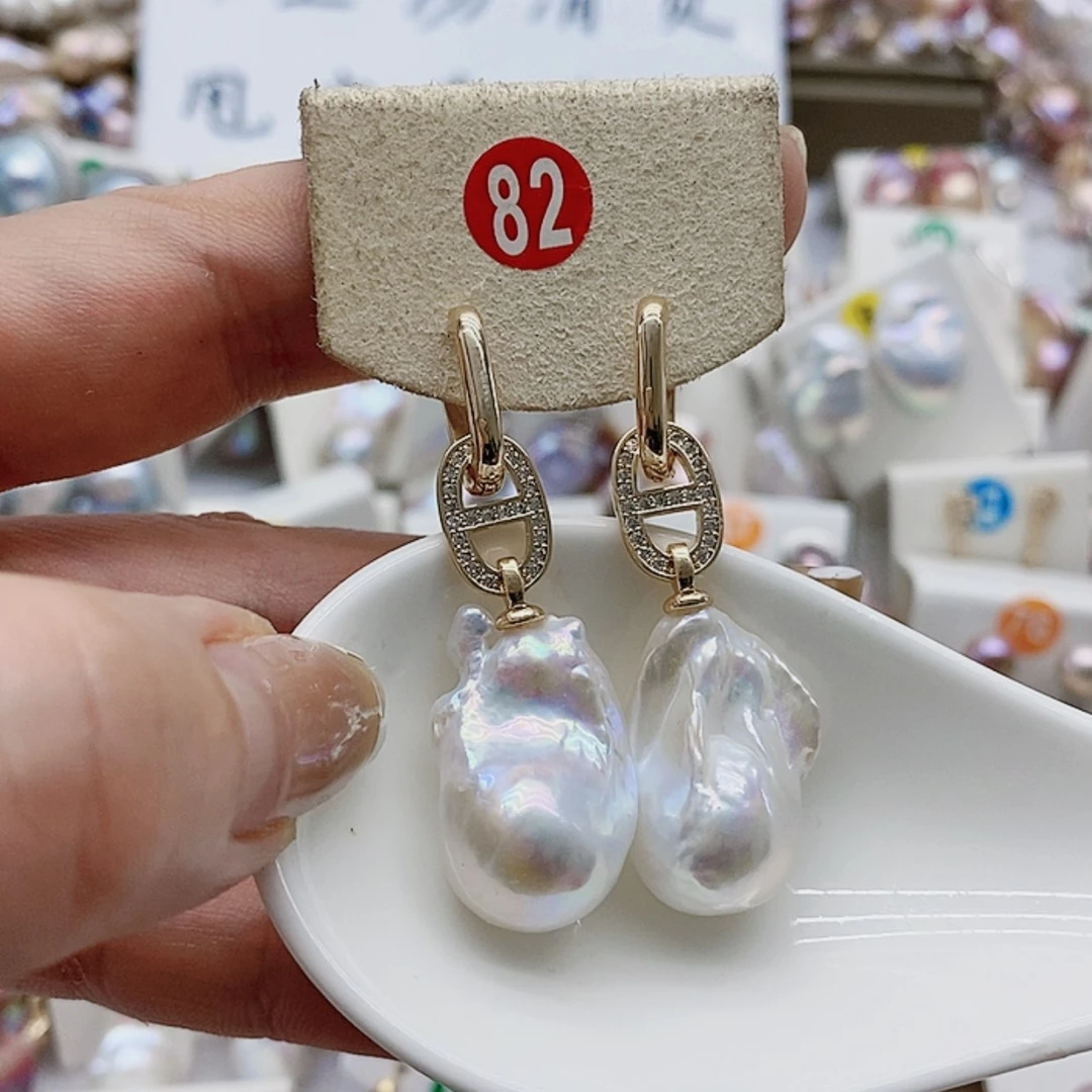 【闪购商品】银S925镶嵌淡水珍珠耳饰