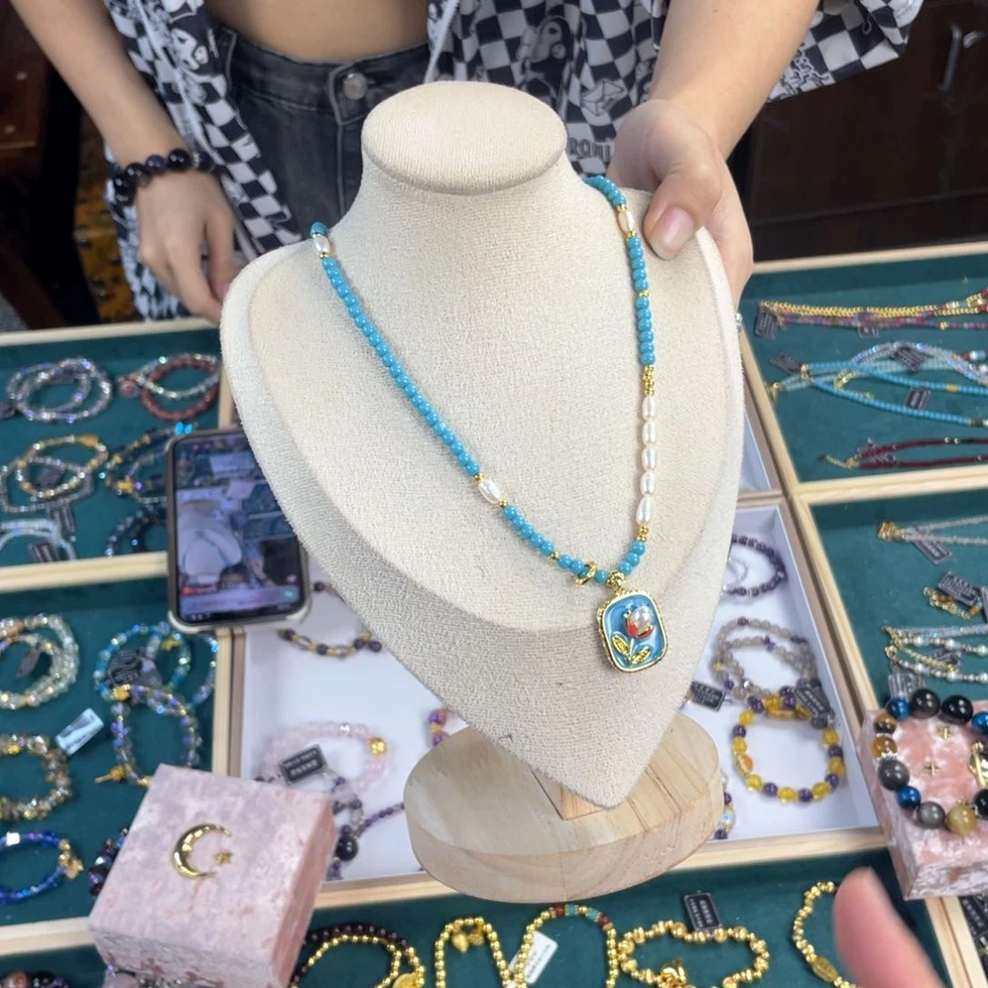 水晶手链银S925镀金镶嵌