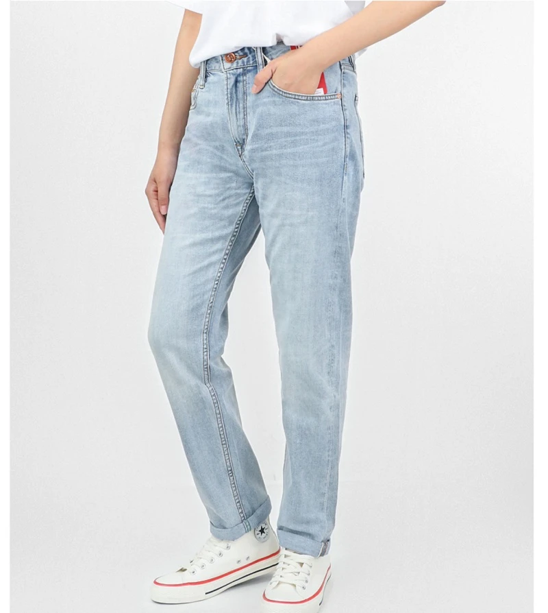 12盎司6525男士宽松小直筒赤耳单宁512小直筒版型红边布牛仔裤男