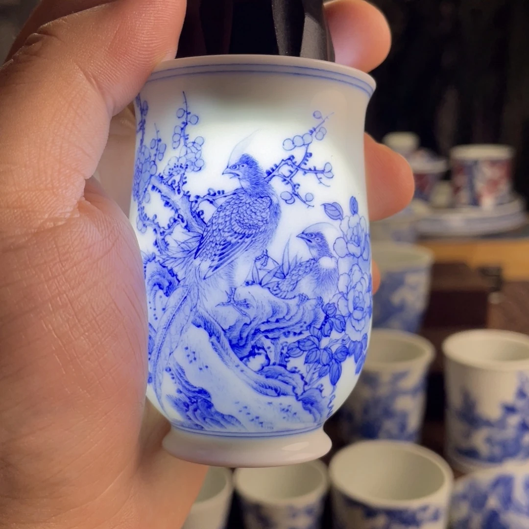 九段花鸟杯子系列