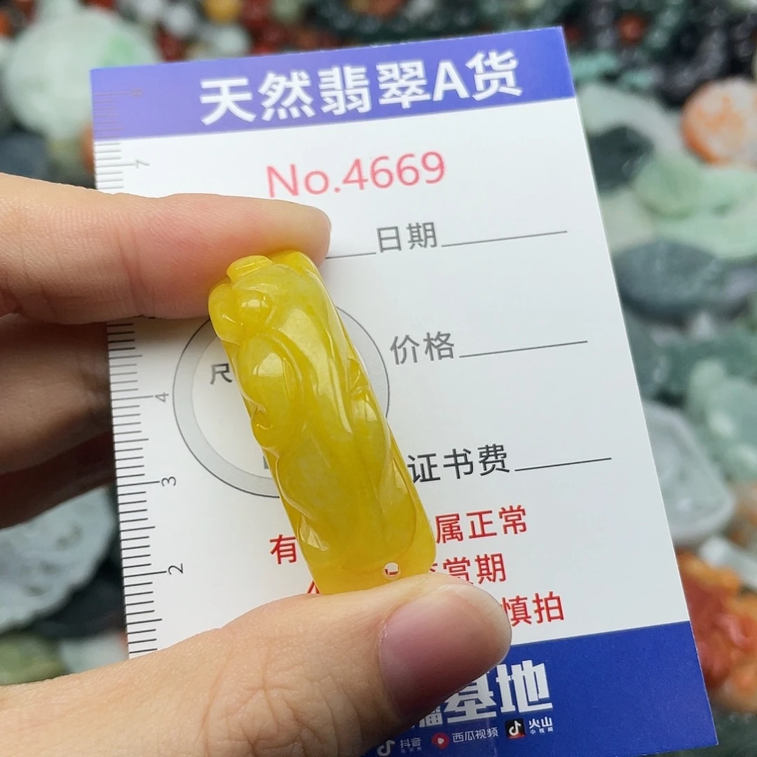 翡翠未镶嵌挂件4669