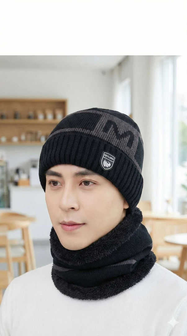 男士针织帽子冬季青年保暖加厚毛线帽韩版加绒冬季棉帽防寒帽子男